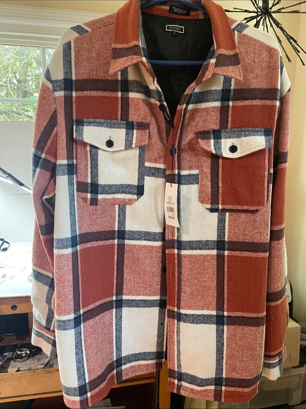 Portabella plaid shacket